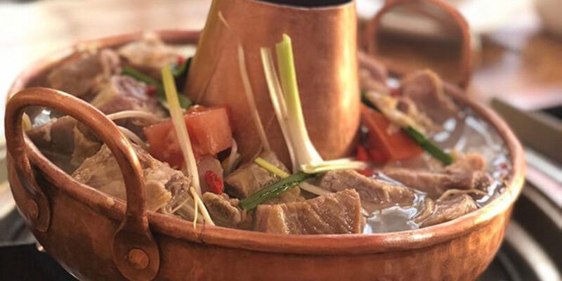Lẩu sườn phơi khô Lệ Giang